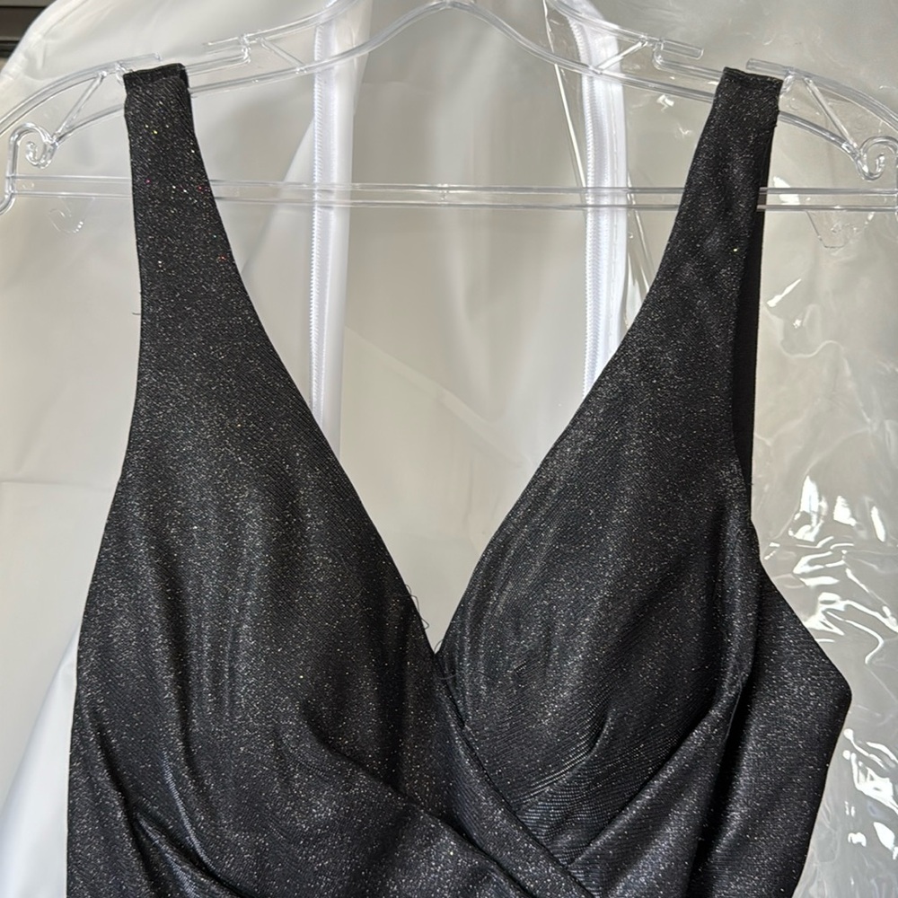 Black Sparkly Floor Length Dress